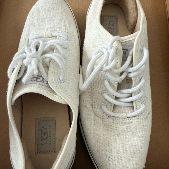 UGG White Lace-Up Casual Shoes - Picture 2 of 4